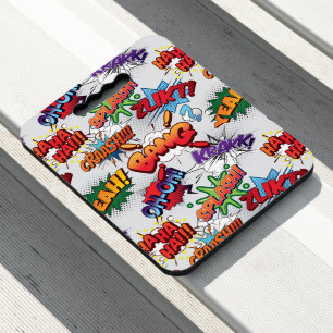 Superhero Bubble Pattern Seat Cushion