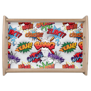 Superhero Bubble Pattern Serving Tray
