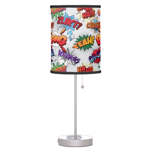 Superhero Bubble Pattern Table Lamp (Left)