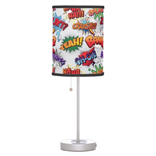 Superhero Bubble Pattern Table Lamp (Right)