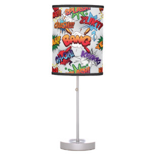 Superhero Bubble Pattern Table Lamp