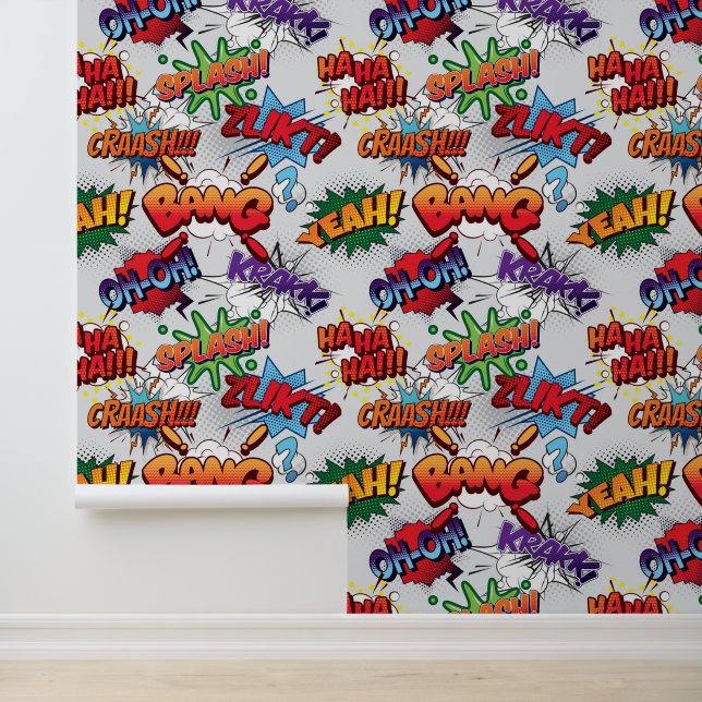 Superhero Bubble Pattern Wallpaper (Application)