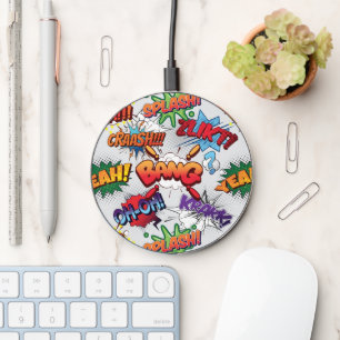 Superhero Bubble Pattern Wireless Charger