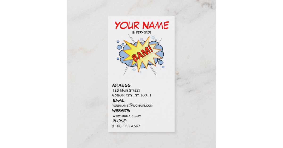 Superhero Business Card 3 | Zazzle