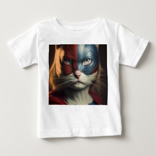 Superhero Cat Baby T_Shirt