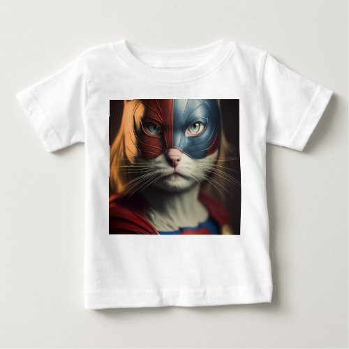 Superhero Cat Baby T_Shirt