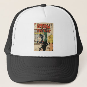 Superhero Cat Cartoon - Atom the Cat - Superhero Trucker Hat