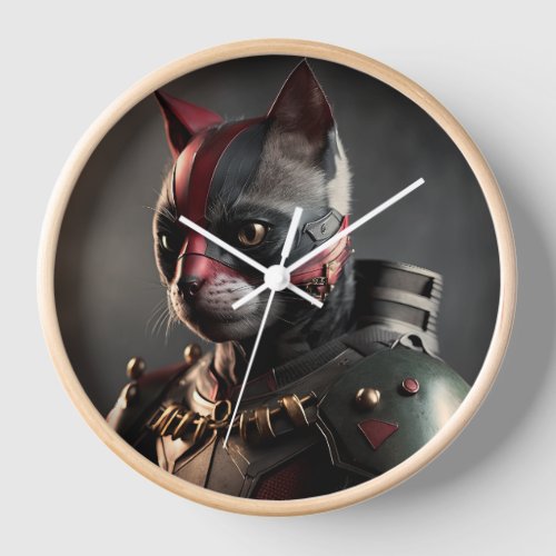Superhero Cat Clock