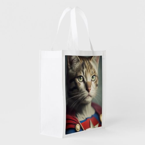 Superhero Cat Grocery Bag