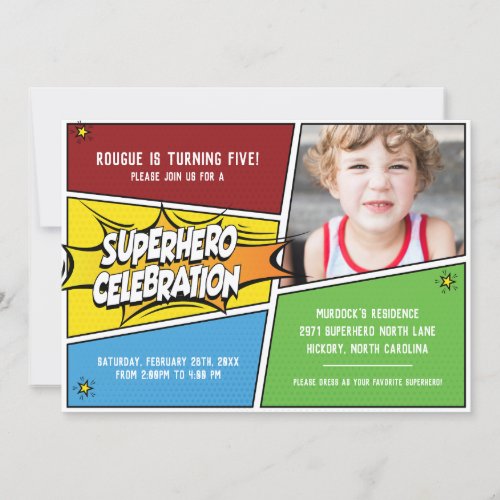 Superhero Celebration Invitation