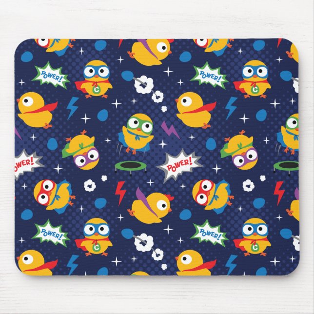 Superhero Chicken Mouse Pad (Front)