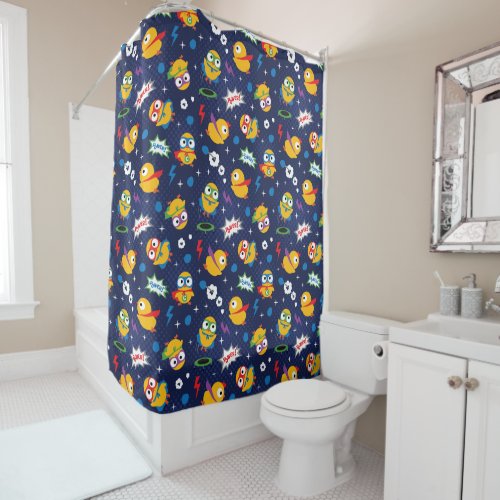 Superhero Chicken Shower Curtain