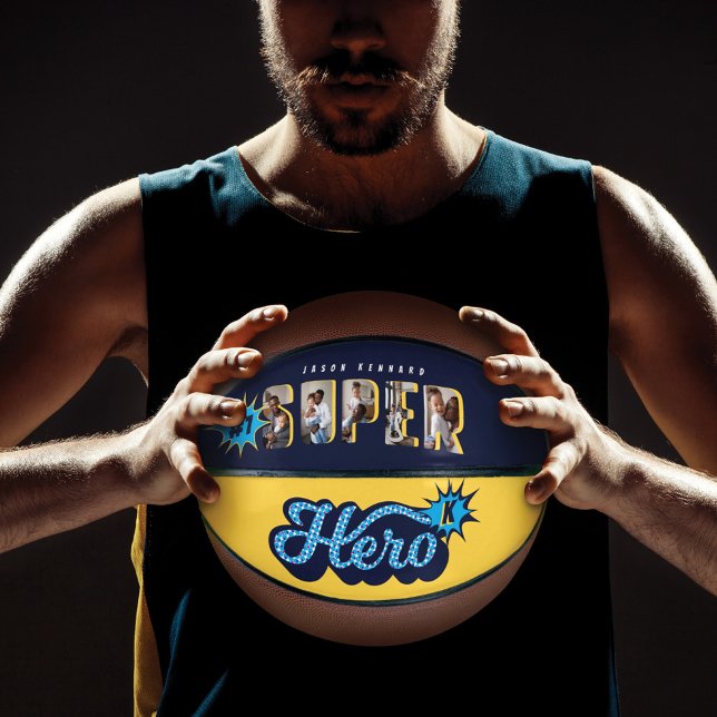 Superhero Comic Book #1 DAD Custom Photo Monogram  Basketball (Creator Uploaded)