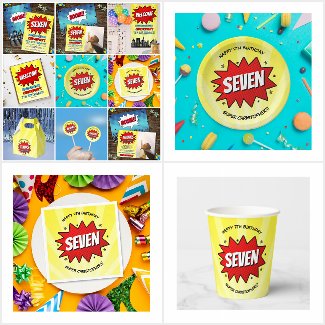 Superhero Comic Book Any Age Birthday