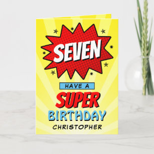 Superhero Comic Book Any Age Birthday Card