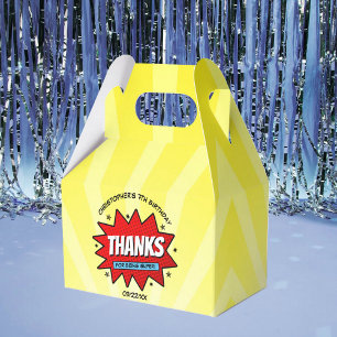 Superhero Comic Book Any Age Birthday Favor Boxes