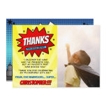 Superhero Comic Book Any Age Birthday Photo Thank You Card Superhero Comic Book Any Age Birthday Photo Thank You Card