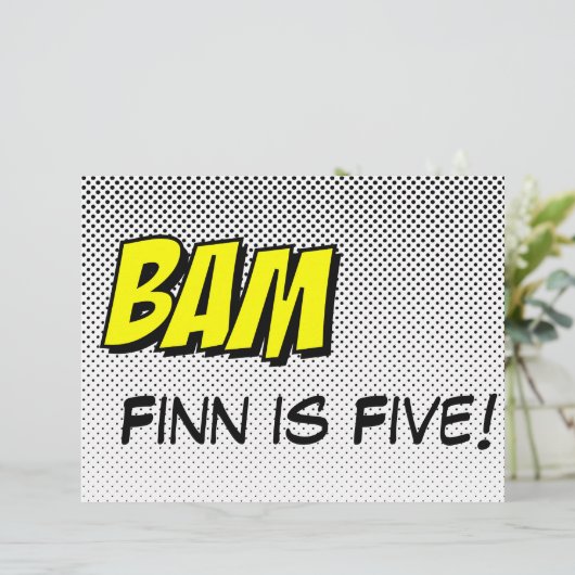 Superhero Comic Book "Bam" Design Poster (Standing Front)