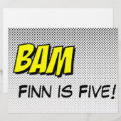 Superhero Comic Book "Bam" Design Poster (Front/Back)