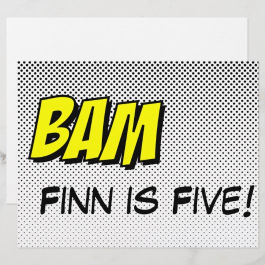 Superhero Comic Book "Bam" Design Poster (Front/Back)