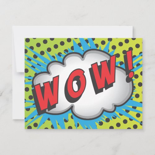 Superhero comic book birthday party Thank you card