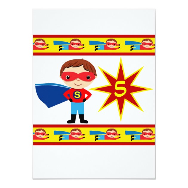 Superhero Comic Book Character Birthday Invitation