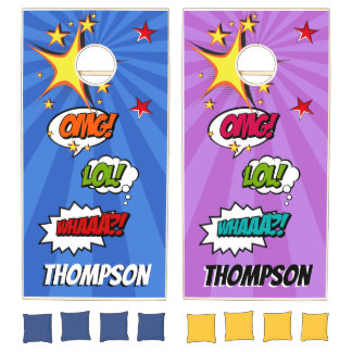 Superhero Comic Book Game, Family Gift Cornhole Set