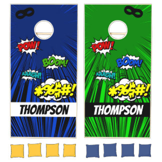 Superhero Comic Book Game, Family Gift Cornhole Set