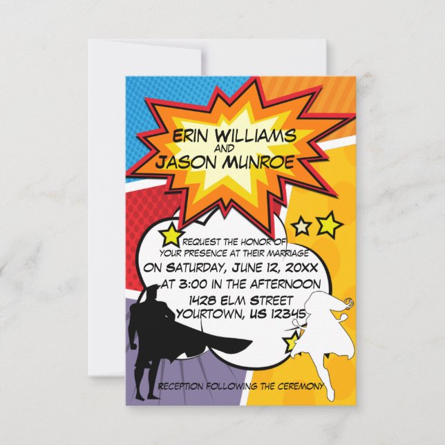 Superhero Comic Book Invitation (Front)