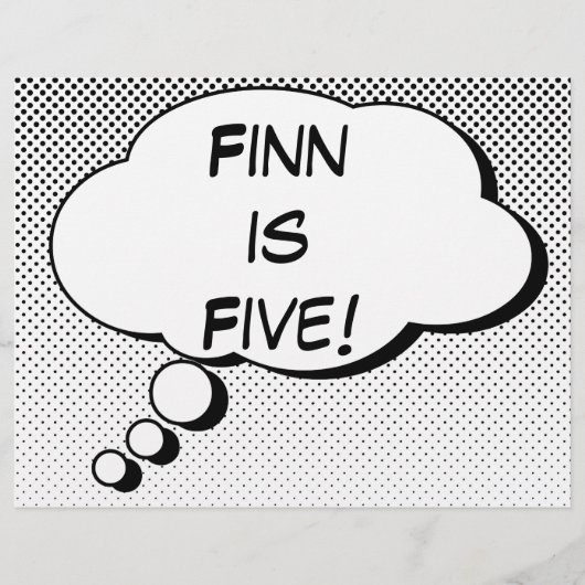 Superhero Comic Book Speech Bubble Design Poster (Front)