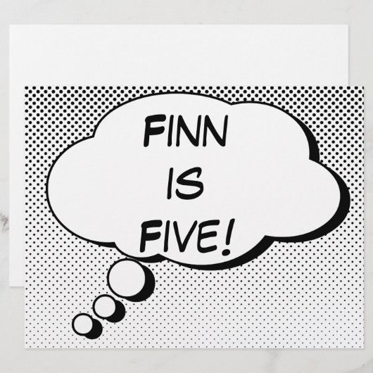 Superhero Comic Book Speech Bubble Design Poster (Front/Back)