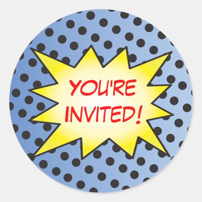 Superhero Comic Book Stickers (Front)