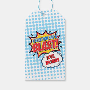 Superhero Comic Book Thank You Favor Tag