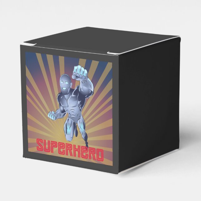 Superhero Comic Character Favor Boxes (Front Side)