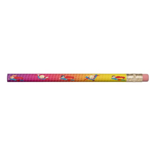 Superhero Comic Flying Fantastic Birthday  Pencil