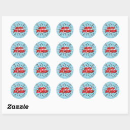 Superhero Comic Happy Birthday Party Sticker | Zazzle