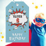 Superhero Comic Speech Bubble Boy Birthday  Gift Tags