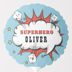 Superhero Comic Speech Bubble Boy Birthday Party Balloon