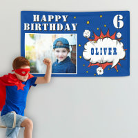 Superhero Comic Speech Bubble Boy Birthday Photo