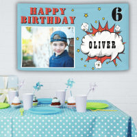 Superhero Comic Speech Bubble Boy Birthday Photo
