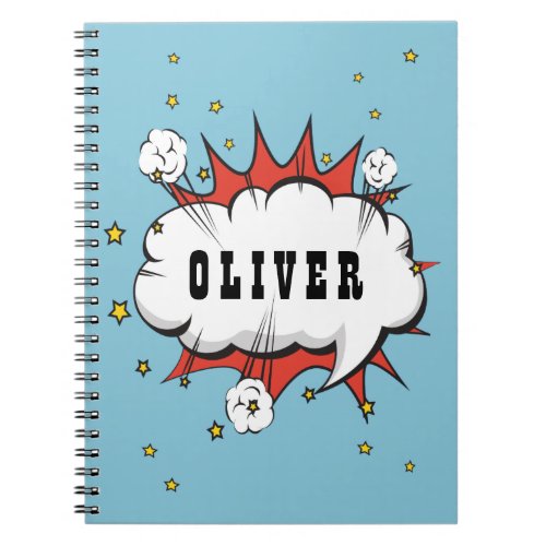 Superhero Comic Speech Bubble Boy Name Notebook - Superhero Comic Speech Bubble Boy Name Notebook. Add your name. 