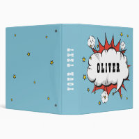 Superhero Comic Speech Bubble Boy Photo Album 3 Ring Binder