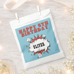 Superhero Comic Speech Bubble Happy Birthday Favor Bag