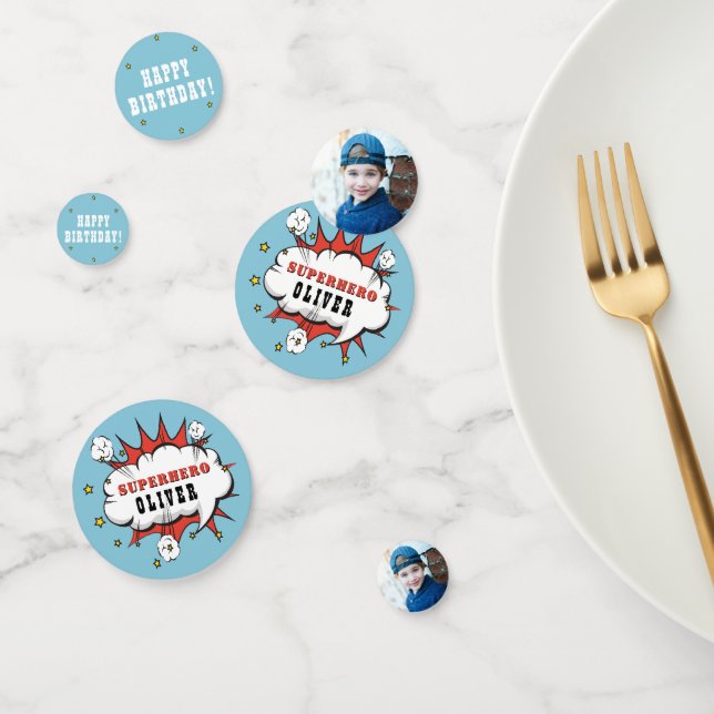 Superhero Comic Speech Cloud Boy Birthday Party  Confetti (Group)