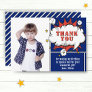 Superhero Comic Speech Cloud Boy Photo Birthday Thank You Card