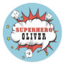Superhero Comic Speech Cloud Kids Classic Round Sticker