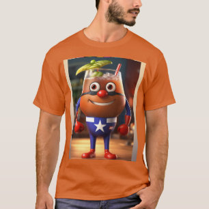 Superhero Cuba Libre Cocktail Character Cartoon T-Shirt