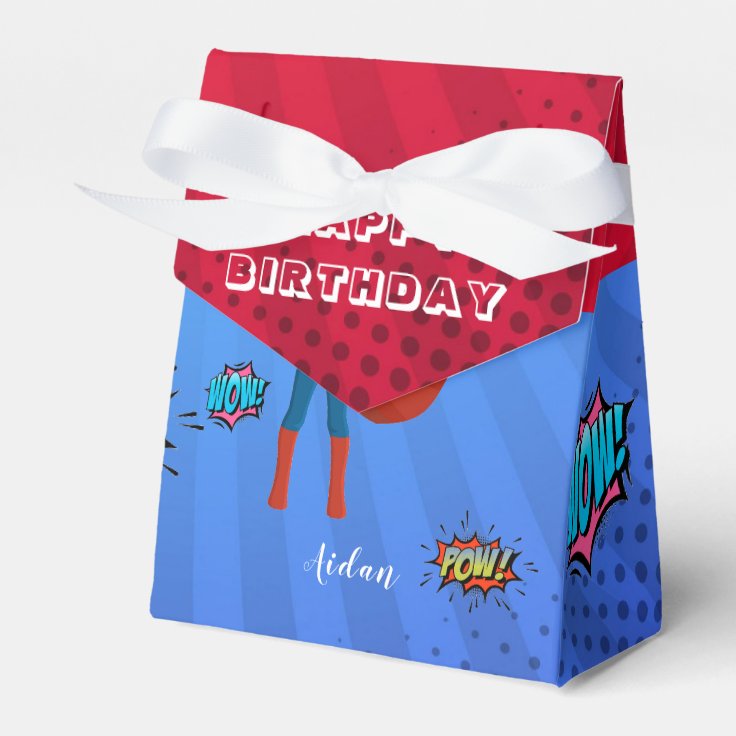 Superhero Custom Photo Birthday Cake Favor Box Zazzle
