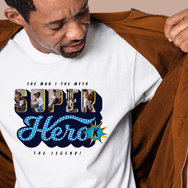 Superhero Custom Photos Man Myth Legend Superhero T-Shirt (Creator Uploaded)