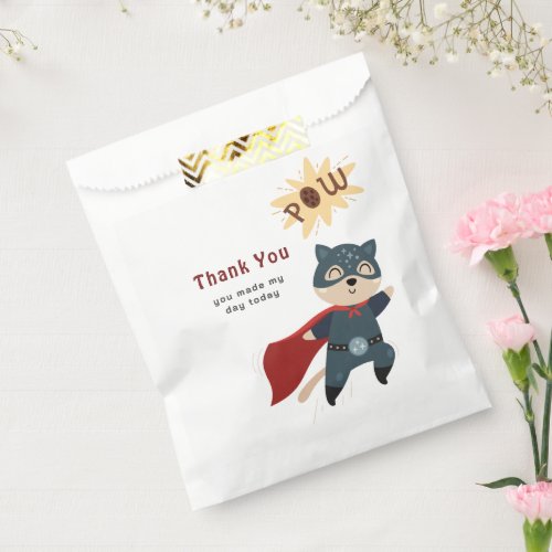 Superhero Cute Animals Kids Birthday Favor Bag